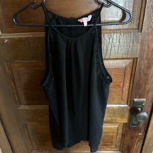 Candie's Black Lace Detail Top